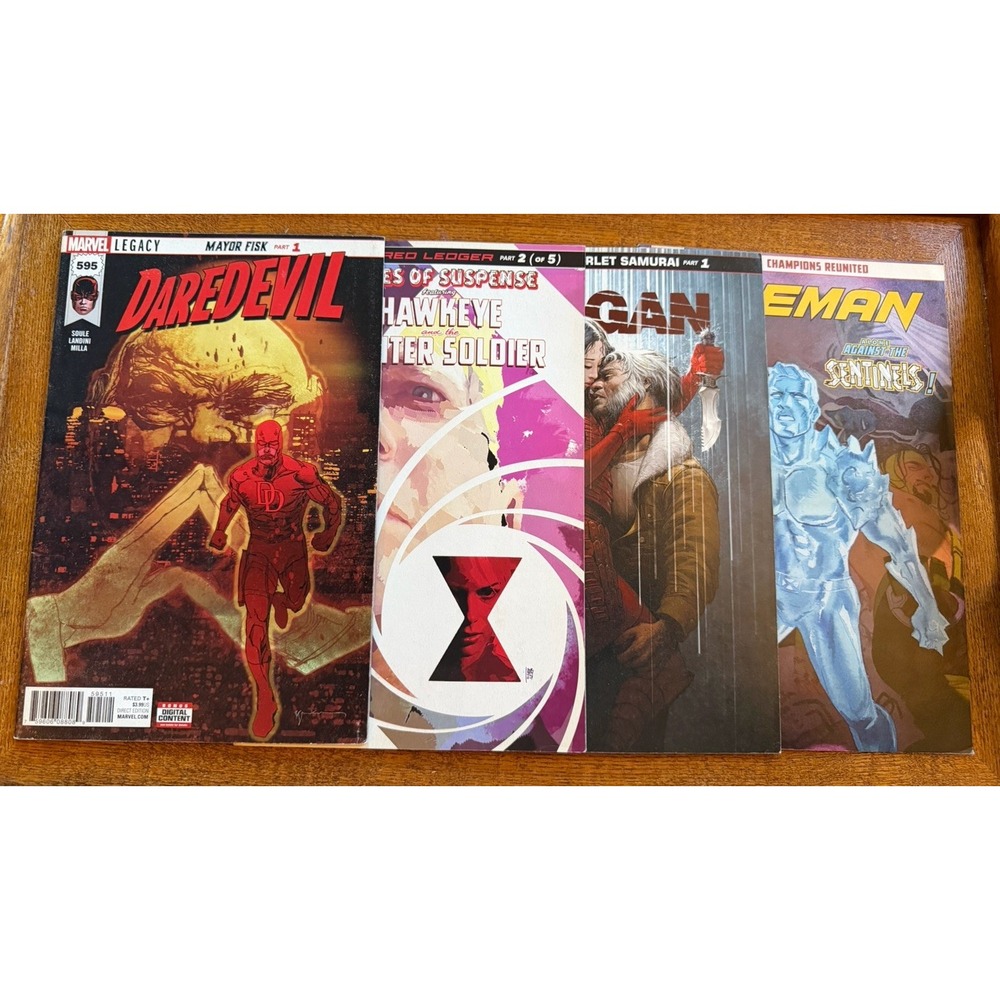 Marvel Comic lot of 4 2018 Comics  Logan, Daredevil, Tales Of Suspense, Iceman